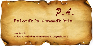 Palotás Annamária névjegykártya