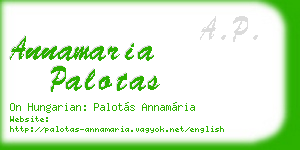 annamaria palotas business card