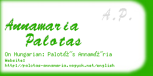 annamaria palotas business card